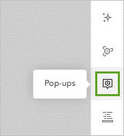 Schaltfläche "Pop-ups"