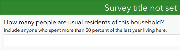 Survey mit einer Frage