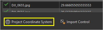 Schaltfläche "Projektkoordinatensystem"