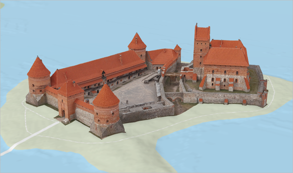 Die Burg in einer Webszene