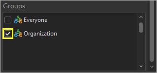 Den Layer für Ihre Organisation freigeben