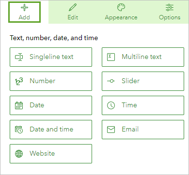 Registerkarte "Hinzufügen" im Bereich "Design"