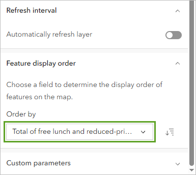 Option "Sortieren nach"