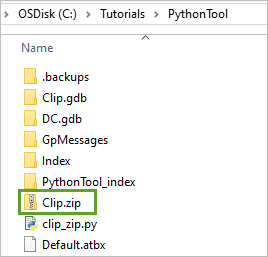 Das Archiv "Clip.zip" wird zum Ordner hinzugefügt.