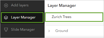 "Zurich Trees" im "Layer-Manager"