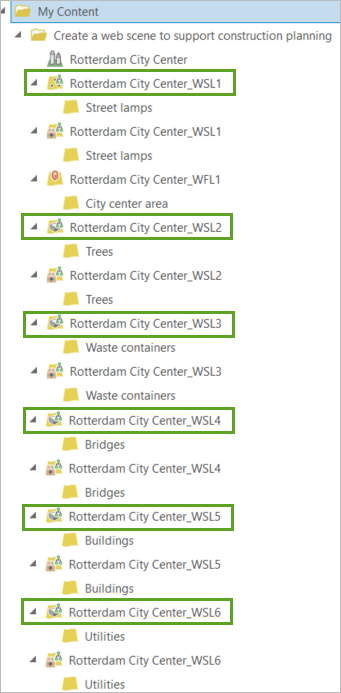 Die Option "Lokal cachen" wird für alle Webszenen-Layer verwendet.