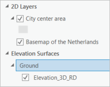 Ausgewählte Option "Ground"