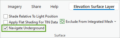 Aktivieren Sie das Kontrollkästchen "Unterirdisch navigieren".