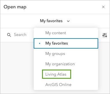 Option "Living Atlas"