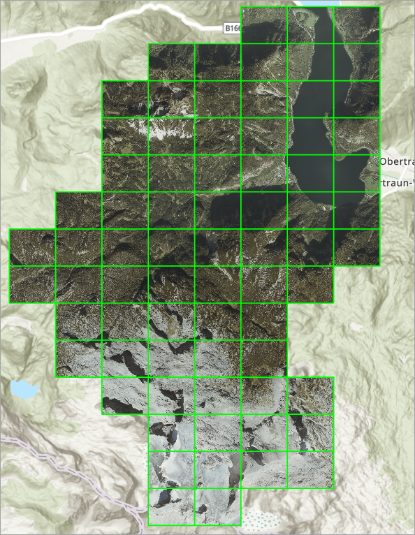 Aktualisiertes Mosaik-Dataset in der Karte