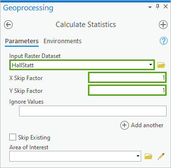 Parameter "Statistiken berechnen"