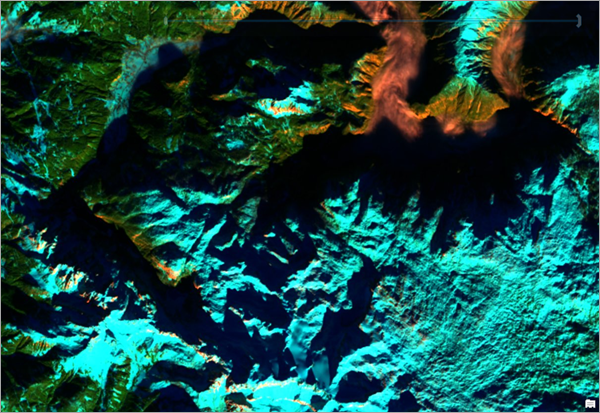 Bilddaten "Multispectral Landsat" auf Karte