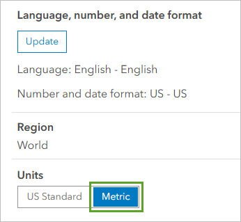 Die Maßeinheit in "Metrisch" ändern
