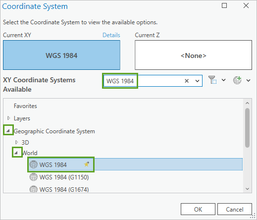 Koordinatensystem "WGS 1984"