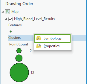 Option "Symbolisierung" unter "Cluster"