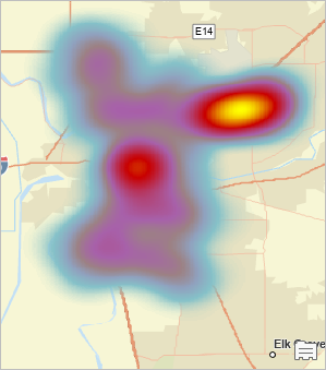 Ursprüngliche Heatmap