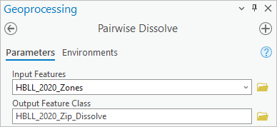 Eingabe-Features und Ausgabe-Feature-Classes für das Werkzeug "Paarweise zusammenführen"