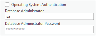 Anmeldeinformationen des Datenbankadministrators