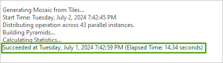 Der Vorgang zum Erstellen eines Mosaiks aus Kacheln wurde erfolgreich abgeschlossen.