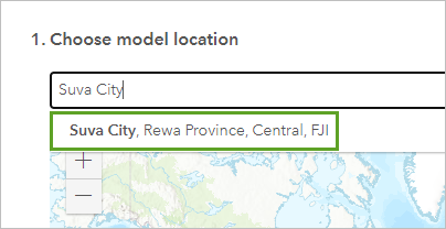 Suchen Sie Suva City, und wählen Sie es aus.