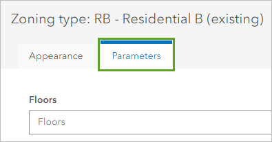 Registerkarte "Parameter"