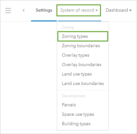 Option "Zoning-Typen"