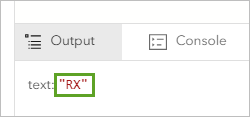 "RX" in der Tabelle der Ergebnisse