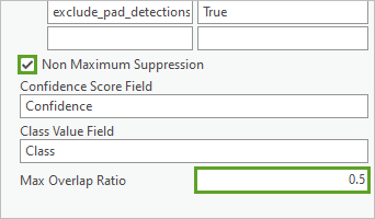 Optionen für "Non Maximum Suppression"