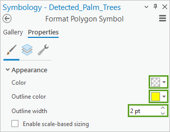 Parameter im Bereich "Symbolisierung"