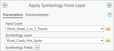 Parameter des Werkzeugs "Symbolisierung aus Layer anwenden"