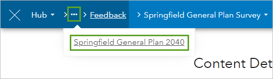 Die Option "Springfield General Plan 2040"