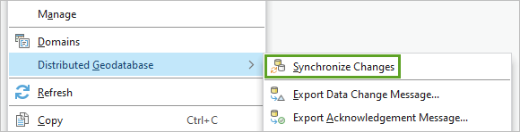 Option "Änderungen synchronisieren"