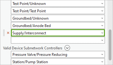 "Supply/Interconnect" in der Liste enthalten