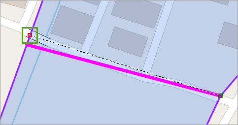 Kantenstützpunkt zur Straße verschoben