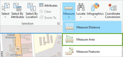 Option "Fläche messen"