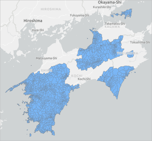 Ländliche Cho-cho-moku in Shikoku