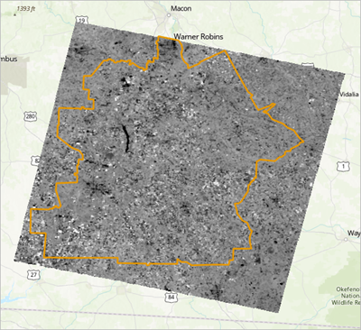 Karte mit dem Layer "NDVI_Landsat9"