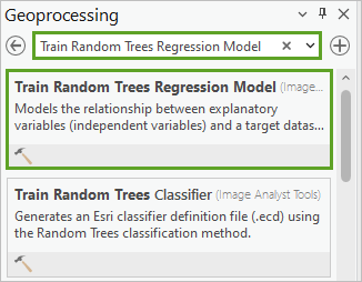 Werkzeug "Regressionsmodell "Random Trees"" suchen