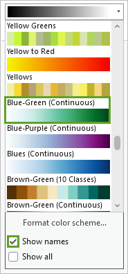 Farbschema "Blue-Green (Continuous)"