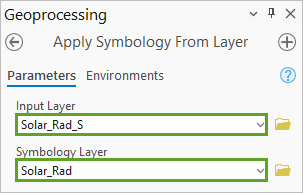 Parameter für das Werkzeug "Symbolisierung aus Layer anwenden"