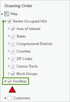 Layer "Facilities" an neuer Position