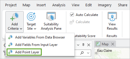 Option "Punkt-Layer hinzufügen"