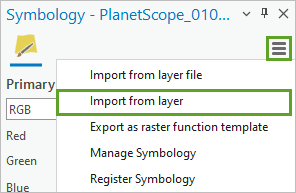 Menüoption "Aus Layer importieren"