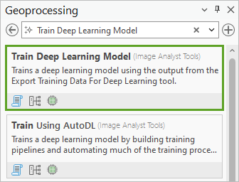 Suche nach dem Werkzeug "Deep-Learning-Modell trainieren"