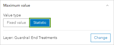 Parameter "Wertetyp" mit der Einstellung "Statistik"