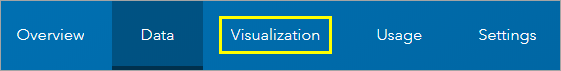 Registerkarte "Visualisierung"