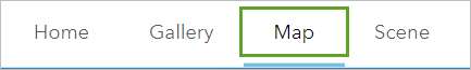 Karte auf dem Menüband der Seite der ArcGIS-Organisation