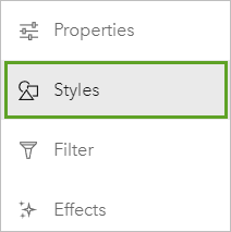 Option "Styles" auf der Registerkarte