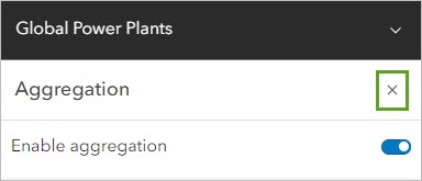 Schließen Sie den Bereich "Aggregation".