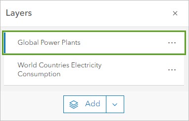 "Global Power Plants" ist ausgewählt.